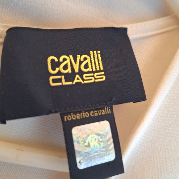 Cavalli Class - White Midi Dress Studs - Roberto Cavalli - 8 - Short Sleeve - Picture 5 of 10